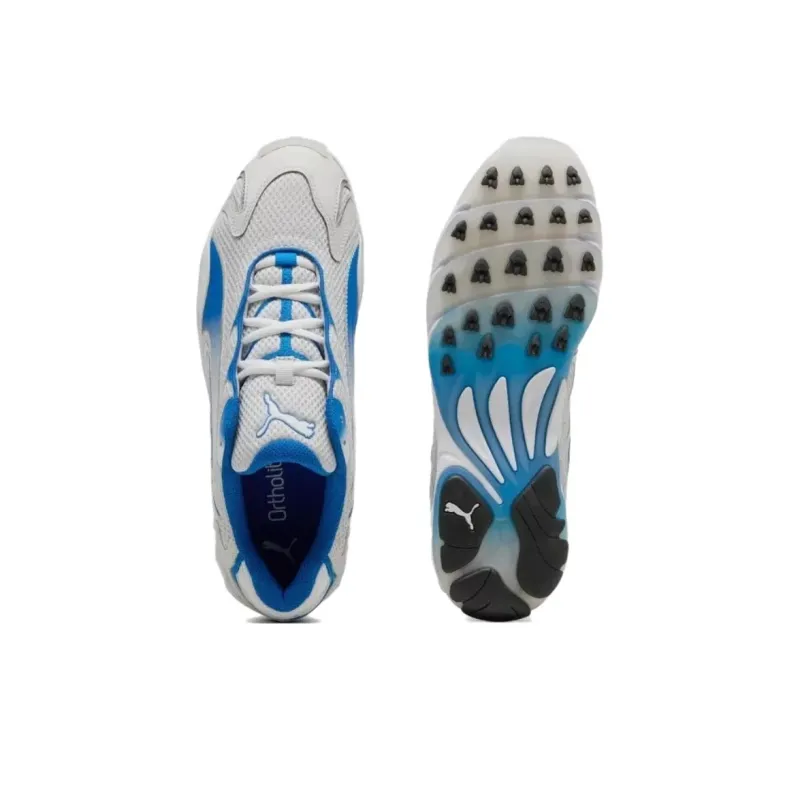 PUMA Inhale Anti Slip Wear Resistant Low Top Running Shoes Unisex Gray Blue-3