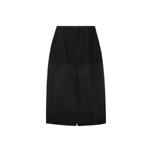 THE FRANKIE SHOP 블랙 여성 캐주얼 롱 스커트