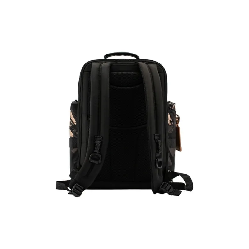 TUMI Alpha Bravo Leather Backpack Men's Gray-3