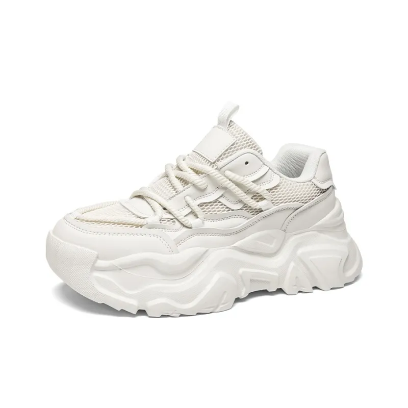 AD Anti Slip And Wear Resistant Height Increasing Low Top Chunky Sneakers Men's-2