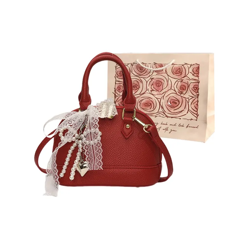 VERADONNA PU Handbag Women's White/Pink/Yellow/Red/Black-12