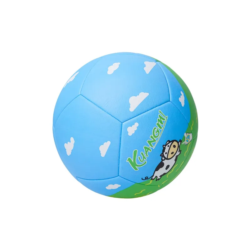 Kuangmi Size 5 Soccer PU Seamless Thermal bonding Unisex Blue Green-15