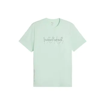 PUMA GRAPHICS RUNNING ILLUSTRATION PUSHING THE PACE T Shirt Men's Ice Blue