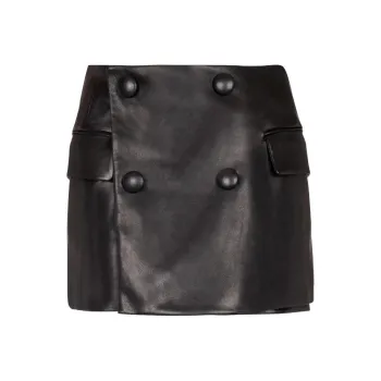 BALMAIN Faux leather Skort
