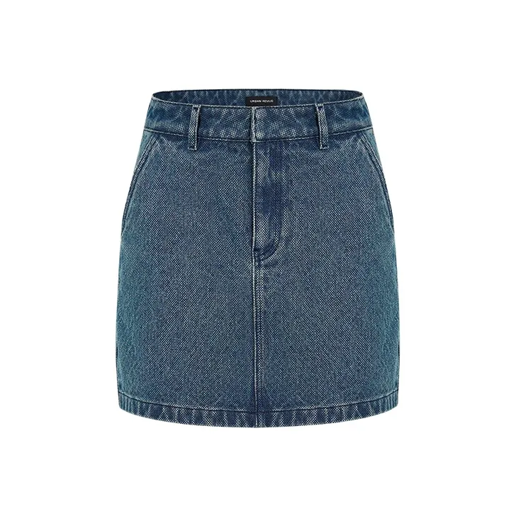 URBAN REVIVO Denim Short Skirts Women's Blue-0