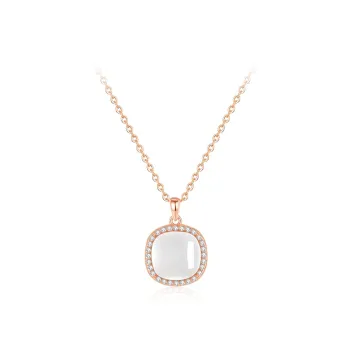 Love Link Chalcedony Necklaces Women's