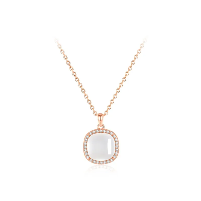Love Link Chalcedony Necklaces Women's-0