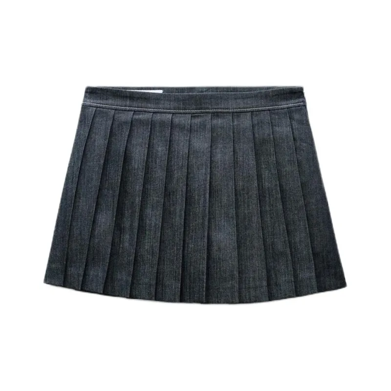 ZARA Denim Shorts Women's Blue-0