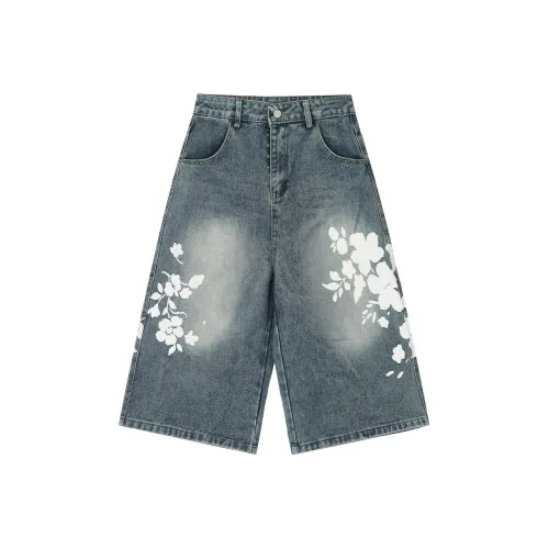 WAYHWEI Denim Shorts Women's Blue