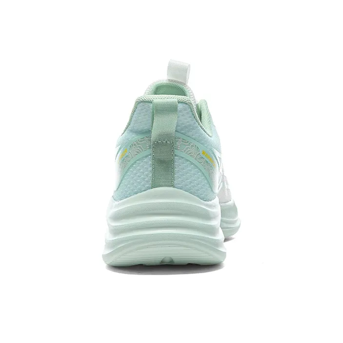 Warrior Rebound Abrasion Resistant Lightweight Breathable Slip Resistant Low Top Running Shoes Women's White Green-3