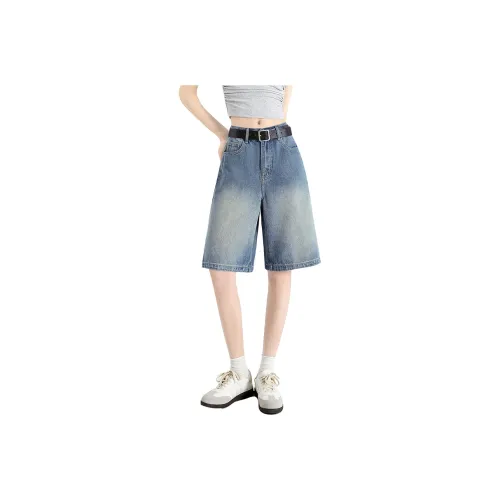 TOUCH Denim Shorts Women's Vintage Dark Blue