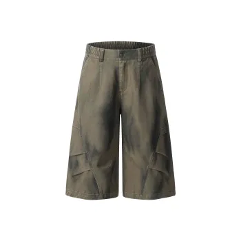 BEAR UNION Denim Shorts Unisex Coffee