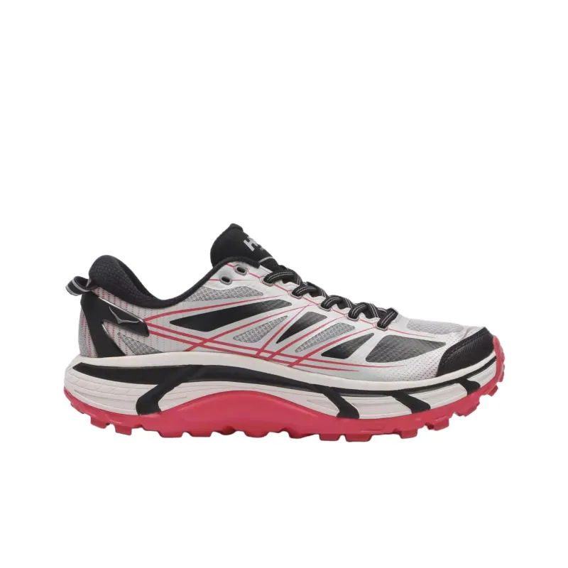 HOKA ONE ONE Mafate Speed 2 Anti Slip Wear Resistant Low Top Running Shoes Unisex Gray Red-1