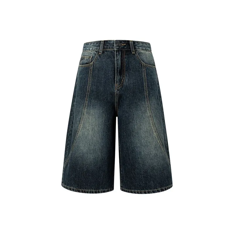 YINLEI Denim Shorts Women's Vintage Blue-0