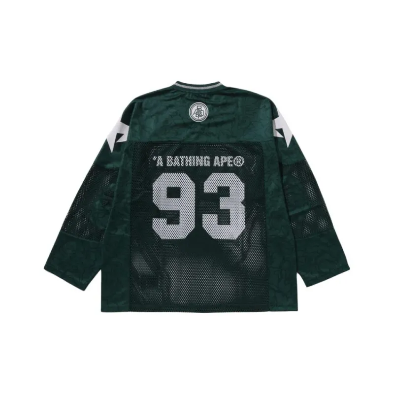 Bape Line Camo Multilogo Relaxed Fit Football Jersey-5