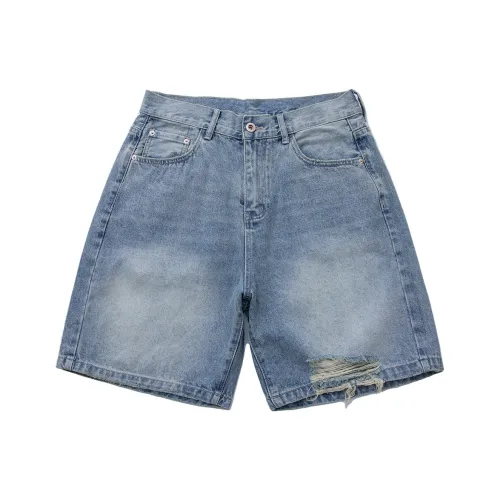 YUZHAOLIN Denim Shorts Unisex Blue