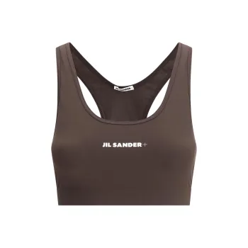 JIL SANDER + Logo Printed Sport Bra