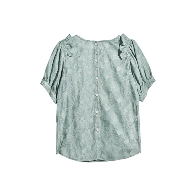 Ning Cai Yuer Shirts Women's Dark Green-1