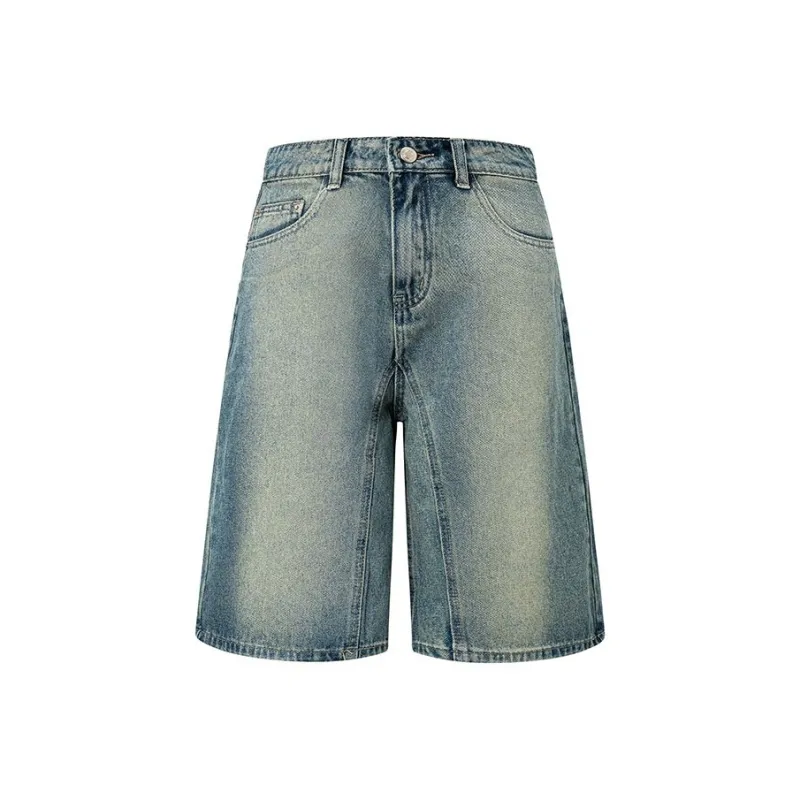 YINLEI Denim Shorts Women's Vintage Blue-0