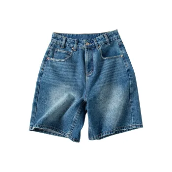 Le Alfashionline Denim Shorts Women's Blue