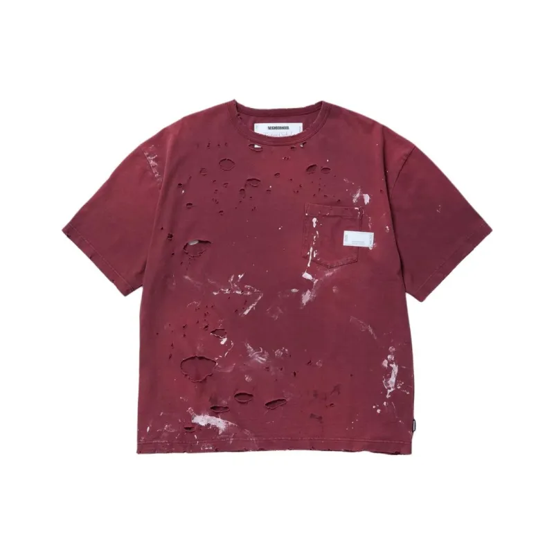 NEIGHBORHOOD Distressed T shirt-2