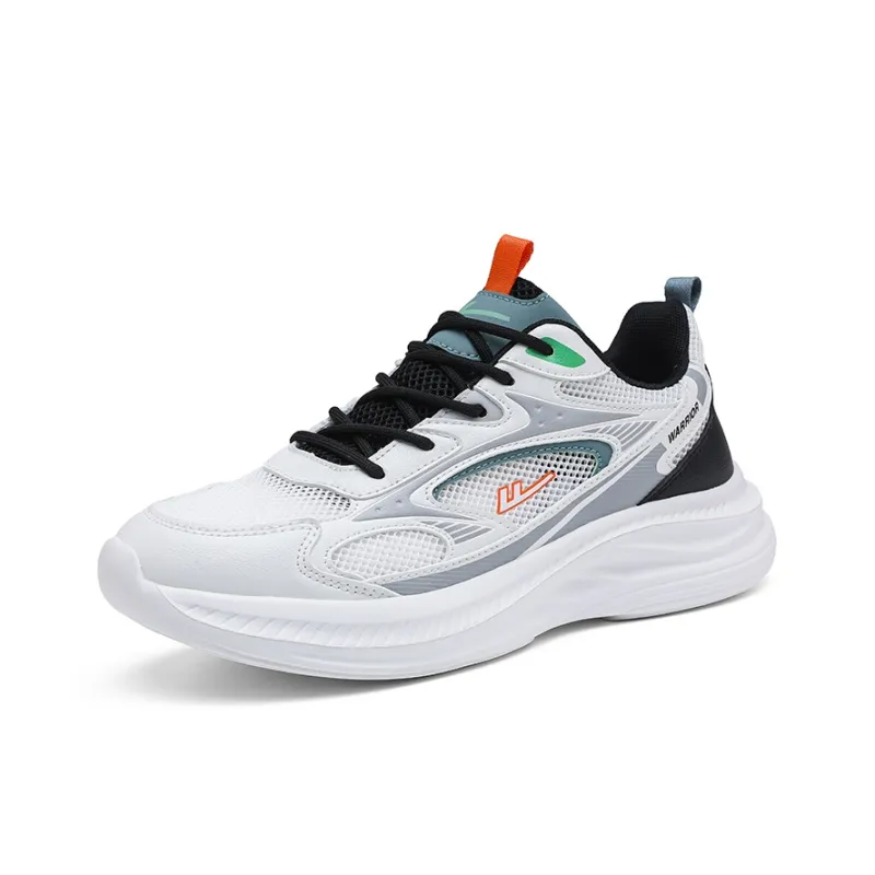 WARRIOR Running Shoes Men Low Top White/Gray/Black-1
