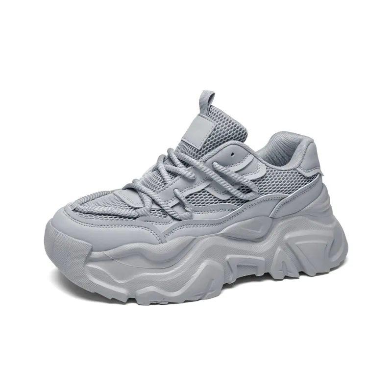 AD Anti Slip And Wear Resistant Height Increasing Low Top Chunky Sneakers Men's-7