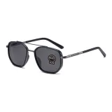 Gunmetal Blue Frame with Gray Lens