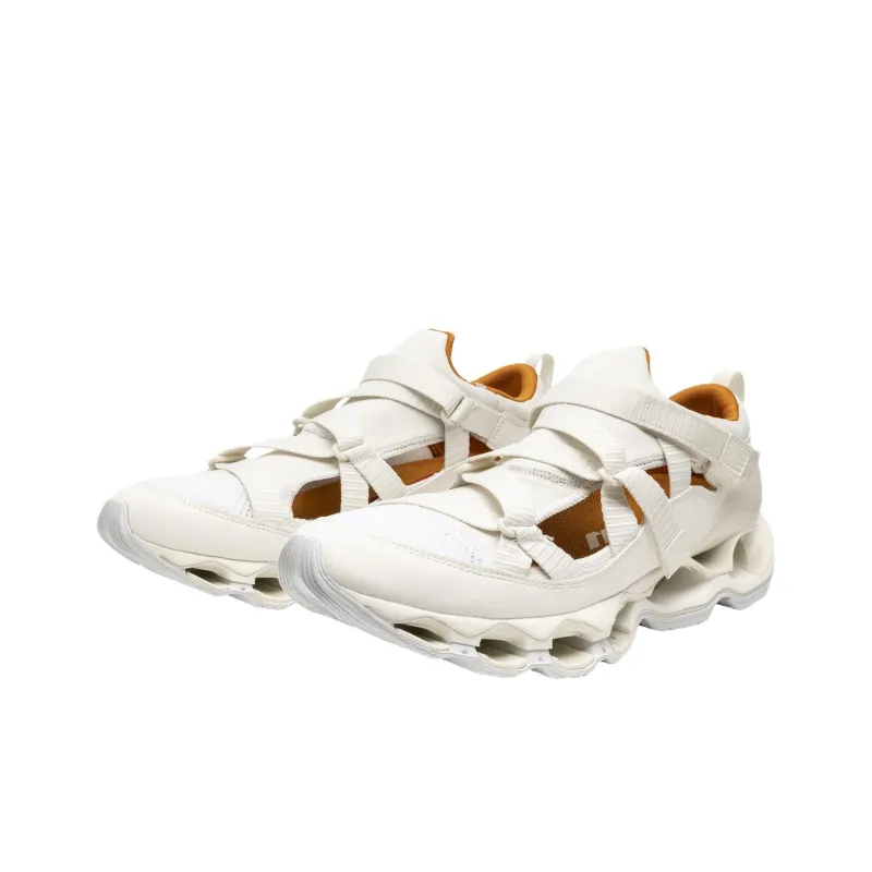 Mizuno Wave Prophecy Strap Anti Slip Wear Resistant Low Top Casual Shoes Women's White-2