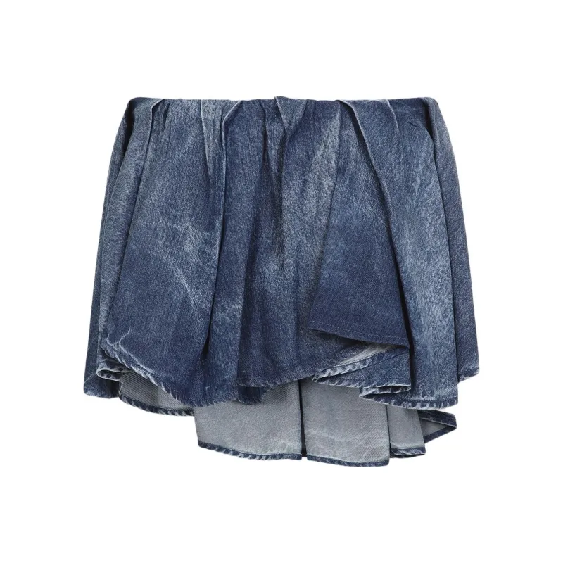 DIESEL De Ria Fsg Distressed Denim Miniskirt-0