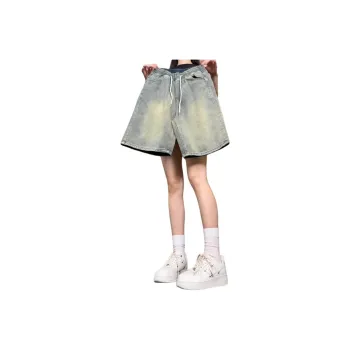 The New Age Family Denim Shorts Women's Yellow Mud