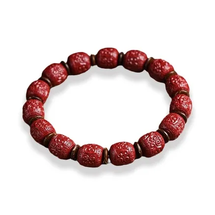 GIRATI Reconstructed Cinnabar Jade Bracelets Unisex-0