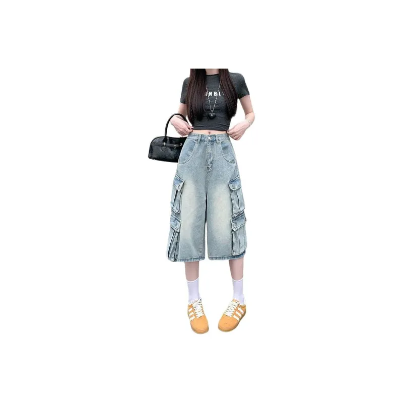 Mu Xiao Xin Denim Shorts Women's-0