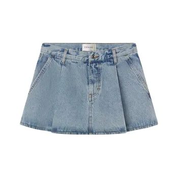 FRAME SS25 Denim Short Skirts Women's Light Blue
