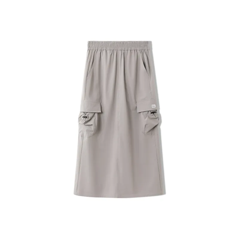 Elle Active Casual Long Skirt Women's Gray-0