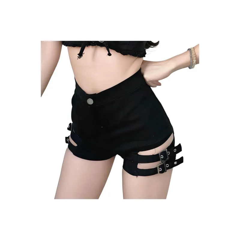 Concubine Zhu Denim Shorts Women's Black-0