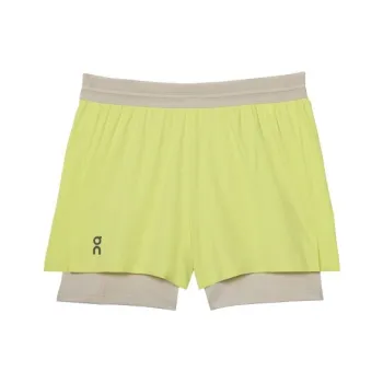 On Performance Sports Shorts Women's Lemon/Soft Sand