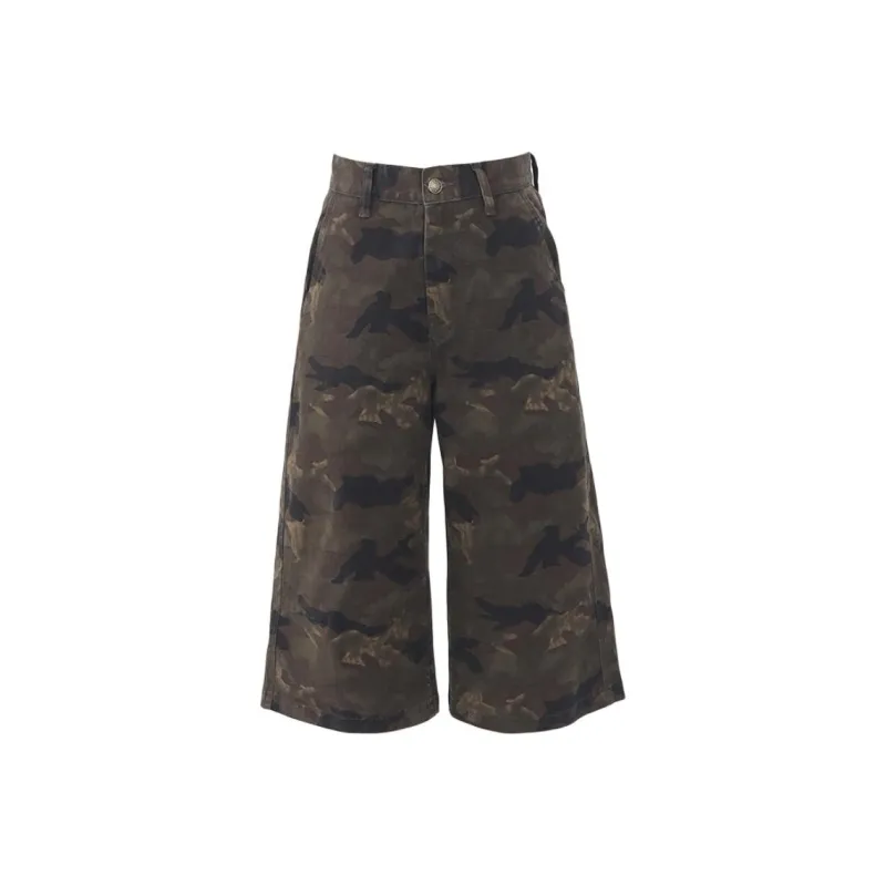 Rose Denim Shorts Women's Camouflage-0