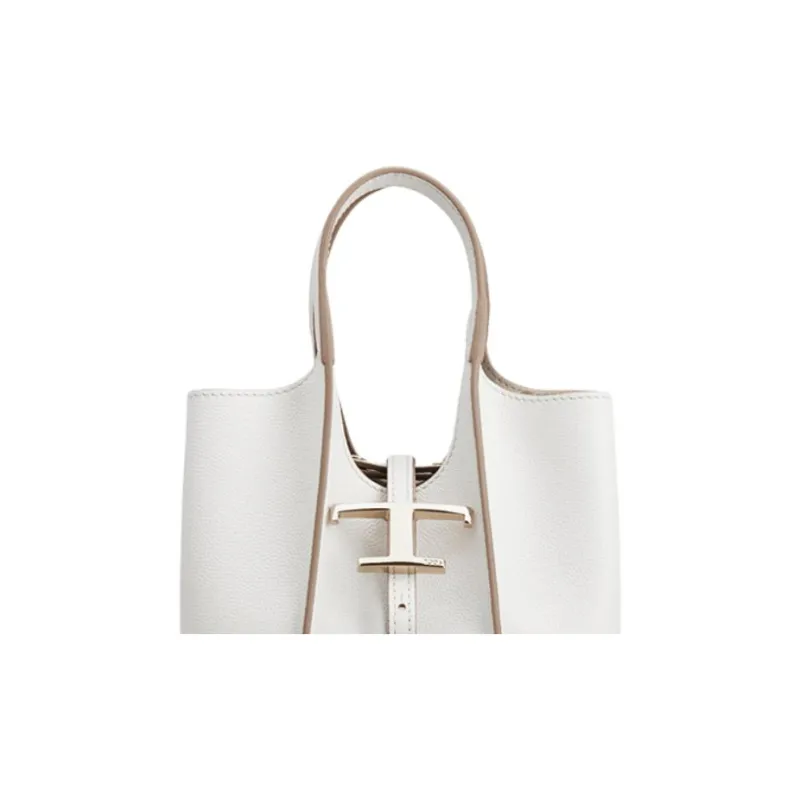 TOD'S T Timeless Leather Handbag Mini Women's White-2