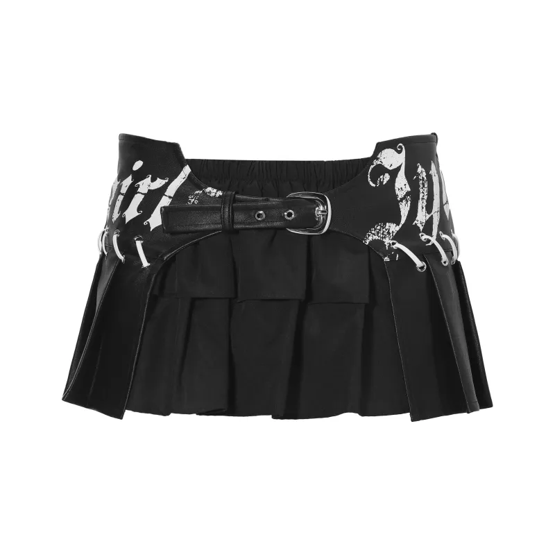 JYOSEI Leather Short Skirts Women's-0