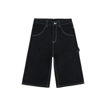 Rose Denim Shorts Women's Black Gold