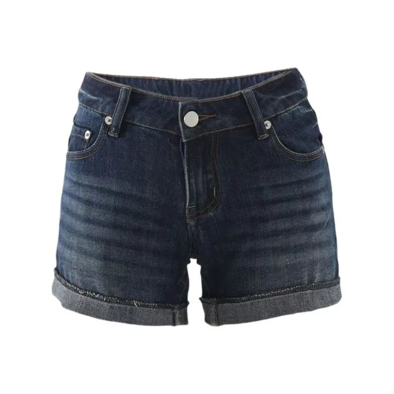 SECFLY OFFICIAL Denim Shorts Women's Navy Blue-0