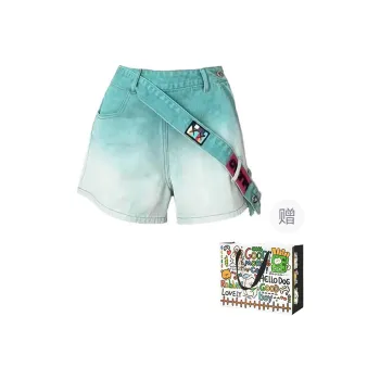 Dippanis Denim Shorts Women's Gradient Green
