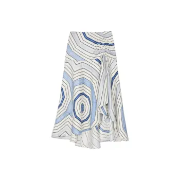 Sandro X Louise Bourgeois Spider web Print Midi Skirt