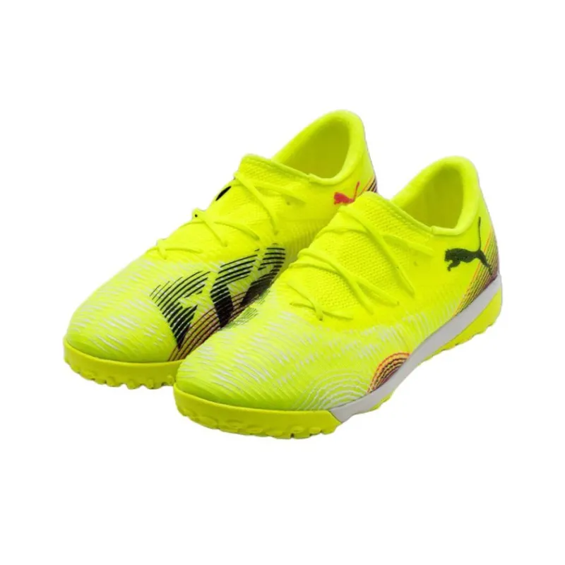 PUMA FUTURE 8 MATCH TT Rubber Broken Studs Anti Slip Wear Resistant Soccer Shoes Men's Yellow-1