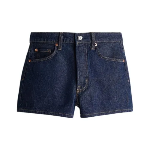 H&M Denim Shorts Women's Dark Denim Blue