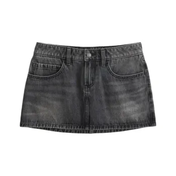 Hollister Denim Short Skirts Women's Black