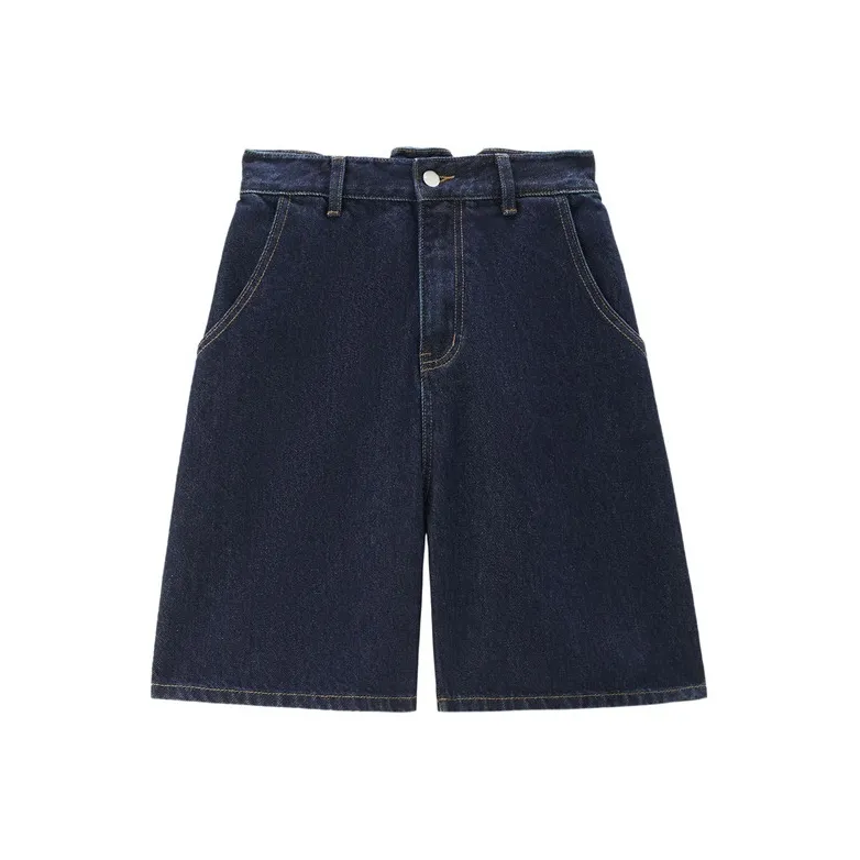 UNIQLO Denim Shorts Women's Dark Blue Denim-0