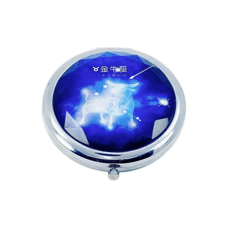 JIXUAN Twelve Constellation Double Sided Foldable Make Up Mirrors-2