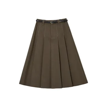 Mambe Casual Long Skirt Women's Mocha